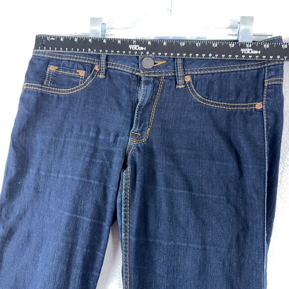 2 BWU Skinny Jeans Super Low Rise Embroidered Pockets Womens Blue Size 11 - Picture 7 of 11